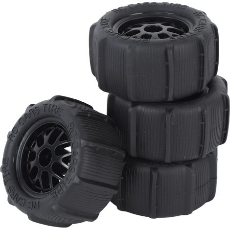 4 Pneus RC Plage 1/14 1/16 1/18 Universel Caoutchouc Plastique Adhérence Amortissement Roues Désert Voiture (1/5)
