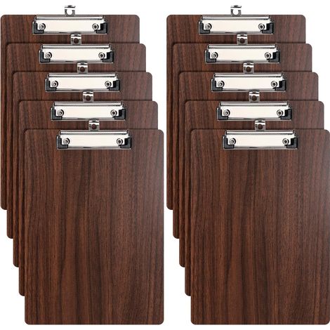 10 Pièces A4 Porte Blocs en Bois, Planchettes à Pince Porte-Formulaires (1/5)