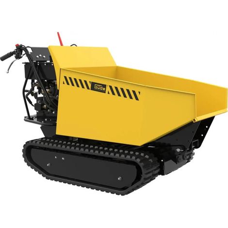 Brouette motorisée 500 kg – Propulsion par chenilles – Basculement hydraulique – Volume benne 230 litres – Moteur 4 temps 4,1 kW – Guede
