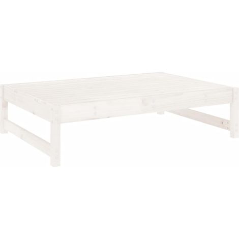 Maison Exclusive - Gartenhocker Weiß 120x80 cm Massivholz Kiefer