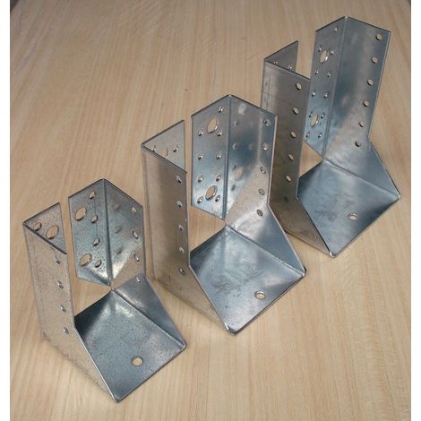 Supporto chiuso acciaio zincato per trave legno lamellare mm 100x110 (10x11 cm)