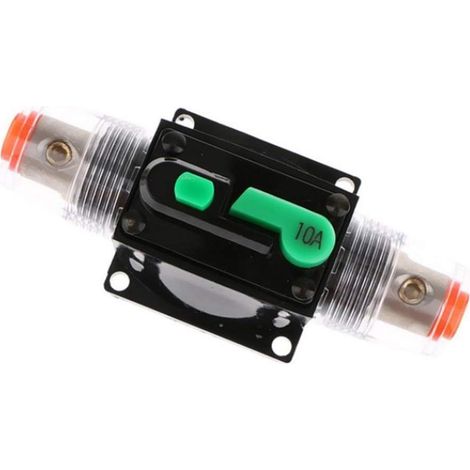 Auto Circuit Breaker Protection Car DC12-48V Fuse Holder Manual Reset Waterproof Built-in Fuse Boat Protection System (10A) (1/5)
