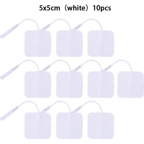 Filiyano-Lot de 10 électrodes de rechange réutilisables pour massage corporel (5 cm x 5 cm), compatibles avec les appareils de thérapie numérique.