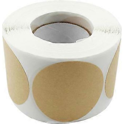 500 étiquettes autocollantes rondes de 5 cm de diamètre, jaunes, autocollantes et amovibles, faciles à utiliser. (1/5)