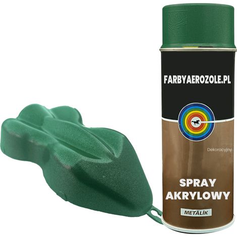 Vernice spray decorativa metallica acrilica S356 verde 400 ml (1/4)