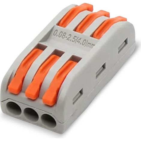 CONECTOR EMPALME RAPIDO 3TOMAS 0,5-2,5mm