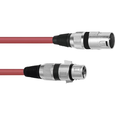Omnitronic 30220903 XLR Câble de liaison [1x XLR mâle 3 pôles - 1x XLR femelle 3 pôles] 3.00 m rouge