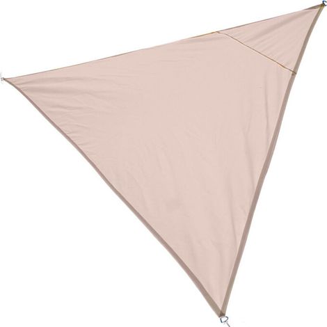 Toile d'ombrage triangulaire beige ACKERMAN - 360 x 360 x 360 cm, toile de jardin résistante UV pour terrasse, balcon et piscine (1/3)
