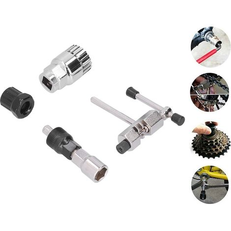 Werkzeugset zum Ausbau und zur Reparatur von Kurbelgarnituren und Kettenblättern für Mountainbikes (1/5)