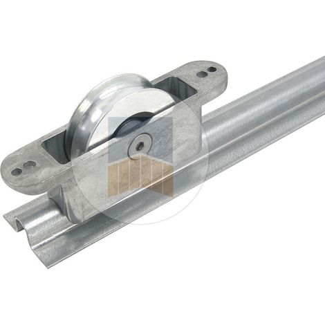 Portac – Galet en inox pour chape zamak semi-encastrée – Anti-pincement – Finition blanche RAL 9016 – Diamètre 63 mm – Pour portail coulissant