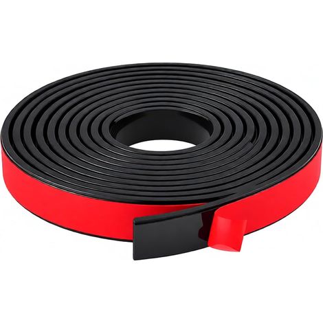 1 Bande En Caoutchouc Autocollante, 25x2x3000 Mm, Profilé Epdm Noir, Pour Joint, Bricolage, Étanchéité (1/5)