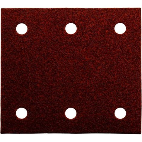 Papier de verre pour bois/métal, 115 x 101 mm, format rectangulaire (10 feuilles, grain 60)