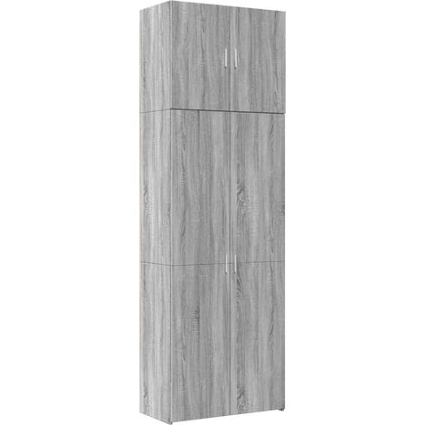 Credenza cassettiera mobile contenitore organizer cucina soggiorno soggiorno alto Sonoma 80 x 42,5 x 249 cm derivati del legno grigio 020035637