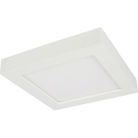 Aufbaupanel Deckenleuchte Deckenlampe Flurleuchte Wohnzimmerlampe, dimmbar CCT Tageslicht, weiß, LED 16W 1250Lm warmweiß-kaltweiß, LxBxH 17,2x17,2x3,5cm