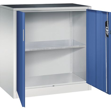 C+P, Armoire d'atelier hauteur bureau à portes battantes,