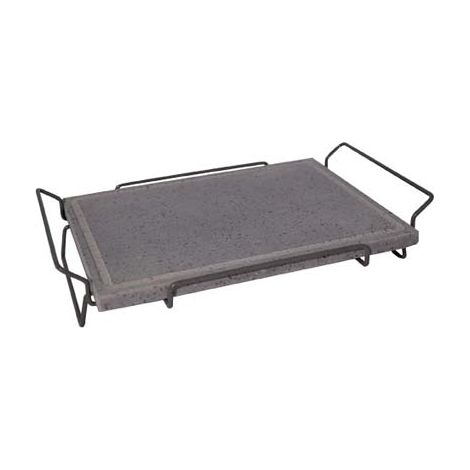Bistecchiera pietra lavica + base rialzata cm 30x40