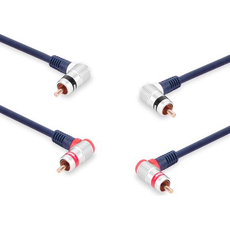 Cavo 2x RCA cinch angolato - 2x RCA cinch angolato vitalco 0,5 m (1/5)