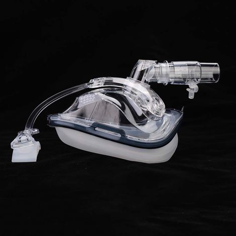 Visière de protection respiratoire en silicone souple pour appareil respiratoire BMC, couvrant la bouche et le nez (1/5)