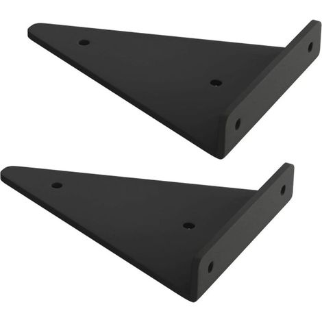 Support D'étagère en Triangle en Métal Flottant,Equerre Etagere Mural Aveugles Dissimulés, Chambre à Coucher Salon Salle De Bain Bricolage Décoration Support, 2 Pièces équerre Murale (1/5)