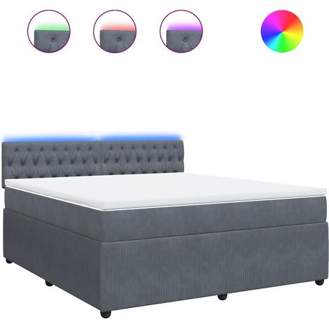 Maison Exclusive - Boxspringbett mit Matratze Dunkelgrau 180x200 (1/5)