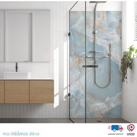 Panneau de douche : Marbre de Limone - Couleur Couleurs pales - Alu composite - 90 - 245 (1/3)