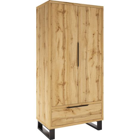 Armario Avicavu 113 , 190x99x60cm, Puertas de armario: Con bisagras, Número de estantes: 0 (1/4)