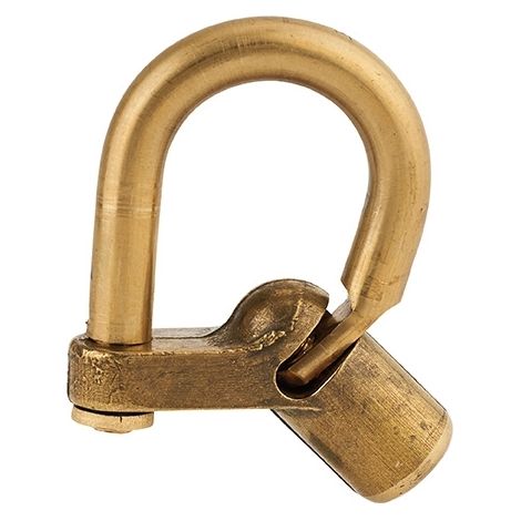 Lucchetto 29C chiave triangolare base angolare 5mm, ottone, da esterno - contatori, quadri elettrici, VVF, pompieri, manutenzione - THIRARD