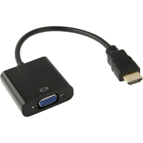Adaptateur VGA vers HDMI - 1080p - Connectique Mâle VGA vers Femelle HDMI - Compact - Plug and Play - 1 Pièce (1/3)