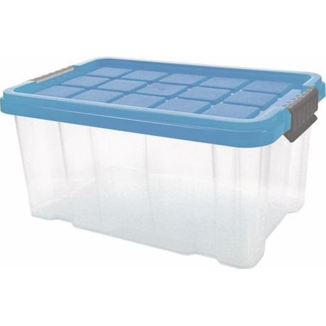 Contenedor de plástico rectangular 5l PP transparente L300xW190xH140mm con tapa MAIER