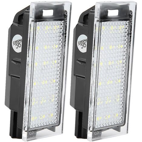 Set di 2 luci targa a LED per auto Twingo/Clio/Megane/Lagane