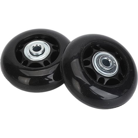 2 Stück Ersatzrollen für Koffer, universelle Gummilenkrollen mit Lagern, Reparaturset inklusive Montagewerkzeug, 64 x 24 mm / 2,5 x 0,9 Zoll (1/5)