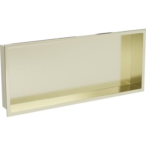 Mexen X-Wall-R Einbauregal mit Flansch 75 x 30 cm, Gold - 1950753010 (1/5)