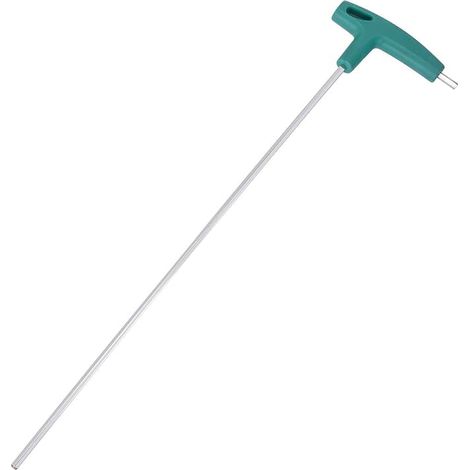 3mm Extra Long Arm T Handle Chrome Finish Hex Key (1/4)