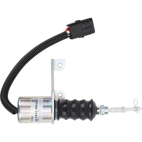 Électrovanne d'arrêt carburant 24V DC SA 3742, solénoïde de coupure moteur remplacement pour Deutz, compatible application, pièce détachée. (1/5)