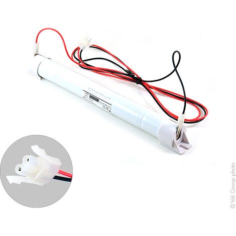 NX - Batterie eclairage secours 5xD ST4 + support + AMP 6V 4Ah (1/4)