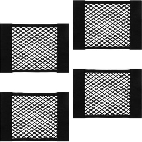 4 PCS Cargo Net, Filet de Rangement Universel en Maille Filet de Rangement Sac de Rangement Filet de Voiture en Maille Élastique (1/4)