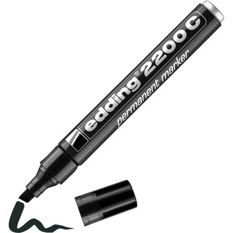 Permanent Marker Schwarz Blister 1 - Edding