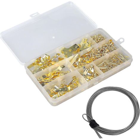 282 crochets pour tableaux, kit de fixation pour cadres, photos assorties-AquaForge (1/5)