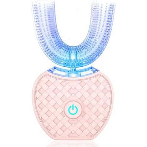 U-shaped sonic toothbrush with replaceable brush heads, suitable for teeth whitening. (1/3)