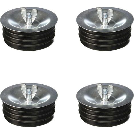 4 pièces 4 pouce Drain nettoyage cache Utility Expansion tuyau fiche Sewer tuyau fiche Compatible Most Tuyaux Sink Stop Stopper (1/5)