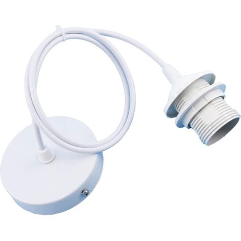 E27 Pendant Hanging Lamps Accessories, Pendant Lamp Accessories in Metal, E27 Lamp Holder with Cable, Pendant Mount for Ceiling Light Fixture (1/5)