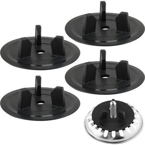 Ein Spülbeckenkorb und 4 Ersatzdichtungen, kompatibel mit IKEA, geeignet für Filterkörbe, Gummidichtungen für Spülbeckenkörbe, Abdichtung. (1/5)
