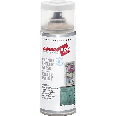Smalto Decorativo Effetto Gesso Spray AMBRO-SOL Vernice Pittura Vintage da 400ml – col. VERDE SALVIA (1/3)