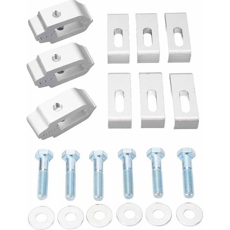 Lot de 6 Pinces pour Couvre-caisse de Camion Low Pro en Aluminium 1112514 – Pinces de Montage pour la Plupart des Caisses de Camion – Fixez Solidement les Couvre-caisses et les Coques (SILVER) (1/5)