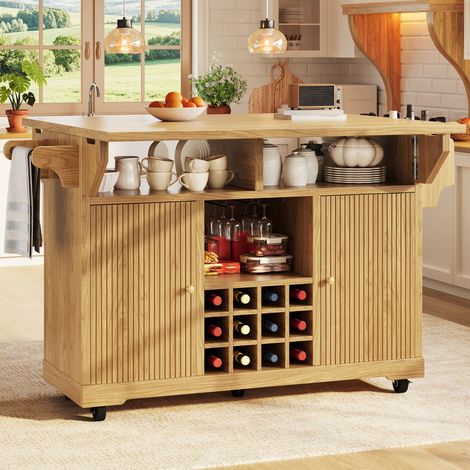 Mobile cucina con ruote e piano allungabile in MDF OKMYHOME (1/5)