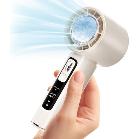 Ventilateur Portable Rechargeable 4000 mAh avec Plaque de Refroidissement, 100 Vitesses Réglables, Compact pour Bureau, Voyage et Extérieur (1/4)