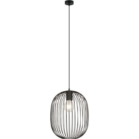 Lampadario a sospensione Emibig Onyx nero metallo Ø33 E27 (1/5)