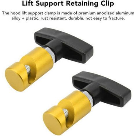 Pince de support de levage - - 2 pièces - Support de jambe de force - Pour capot et hayon - Lot 2 (1/4)