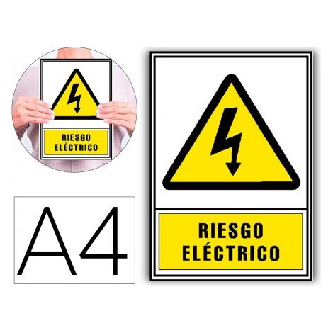 FileFile 2000 cartello "pericolo elettrico" 210x297 pvc giallo