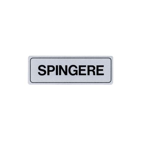 TARGHETTA ADESIVA SPINGERE- - cm.15x5h. - 10 pezzi